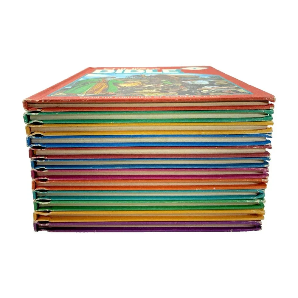 The Children’s Bible Vintage 1981 Golden Books Volumes 1-12 Hardbacks